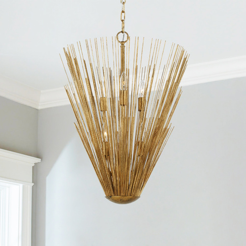 Visual Comfort Studio Collection Alexa Hampton 19-Inch Helios Antique Gild Pendant by Visual Comfort Studio AP1146ADB