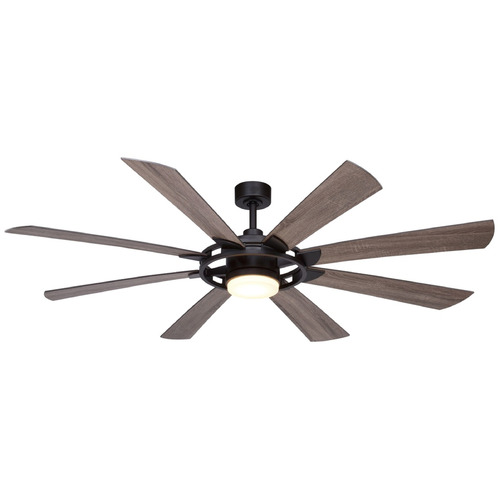 Vaxcel Lighting Burlington New Bronze LED Ceiling Fan with Light