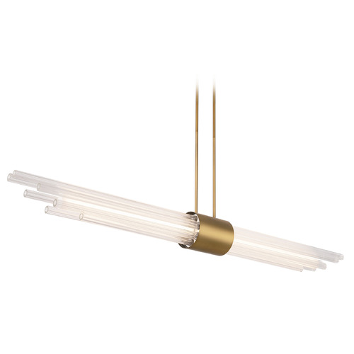 Luzerne 56-Inch LED Linear Light in Aged Brass by Modern Forms