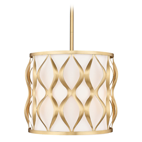 Z-Lite Harden Modern Gold Pendant Light with Cylindrical Shade
