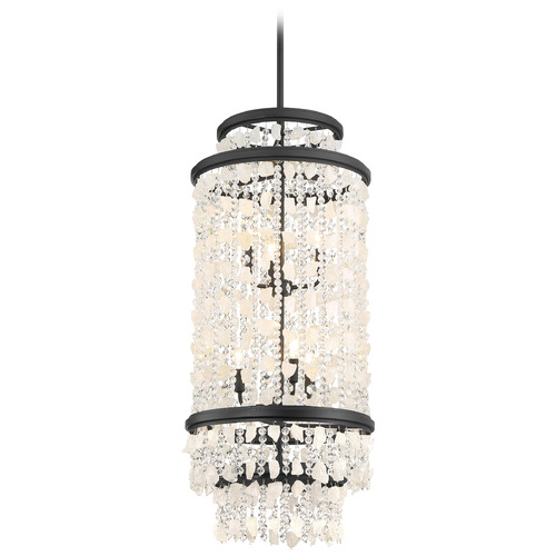 Shimmering Elegance 6-Light Pendant in Sand Coal by Minka Lavery