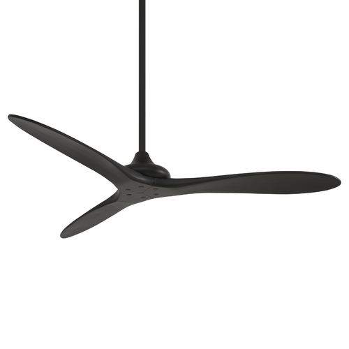 Vapor 60-Inch Damp-Rated Ceiling Fan in Coal Black by Minka Aire