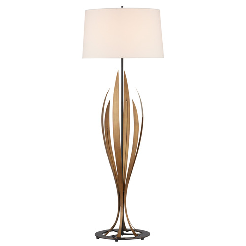 Currey and Company Neilos Antique Brass / Oil Rubbed Bronze Floor Lamp with Empire Shade