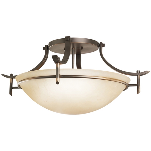 Kichler Lighting Olympia 24-Inch Semi-Flush Mount in Olde Bronze by Kichler Lighting 3606OZ