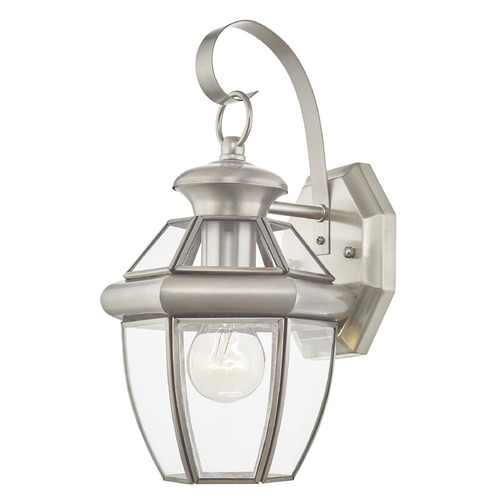 Livex Lighting Livex Lighting Monterey Brushed Nickel Outdoor Wall Light 2051-91
