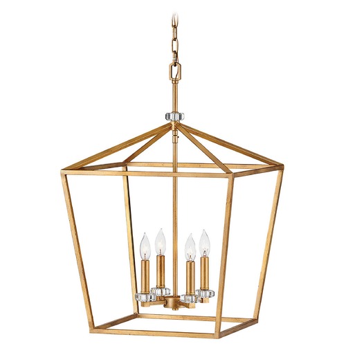 Stinson 4-Light Distressed Brass Chandelier by Hinkley Lighting