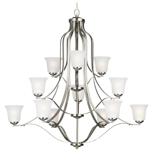 Generation Lighting Emmons Brushed Nickel Chandelier by Generation Lighting 3139012-962