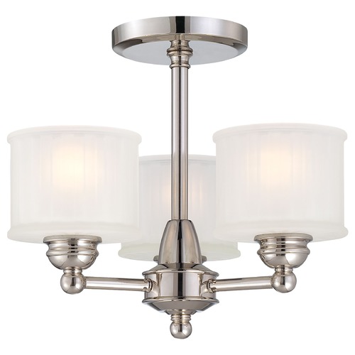 Minka Lavery 1730 Series Polished Nickel Semi-Flush Mount by Minka Lavery 1738-613