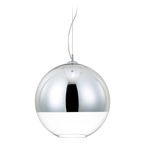 Chromos 16-Inch Round Pendant in Chrome by Eurofase Lighting