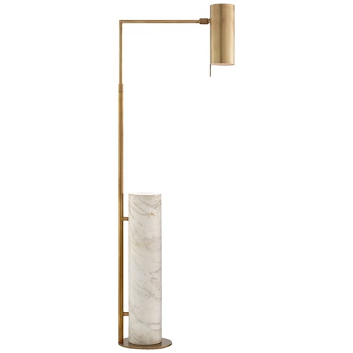 Visual Comfort Signature Collection Kelly Wearstler Alma Floor Lamp in Brass & Marble by Visual Comfort Signature KW1611ABWM