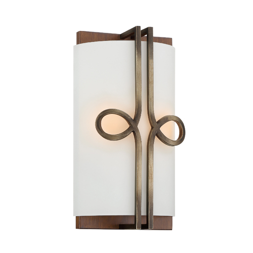 Yorkville 2-Light Sconce in Darkwood & Silver Patina by Minka Lavery