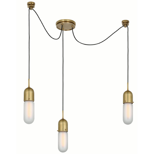 Visual Comfort Signature Collection Thomas OBrien Junio Chandelier in Antique Brass by VC Signature TOB5645HABFG3