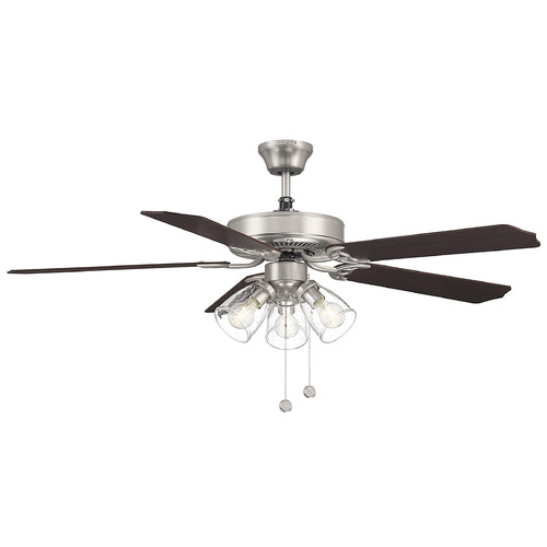 52-Inch 3-Light LED Ceiling Fan in Brushed Nickel by Meridian