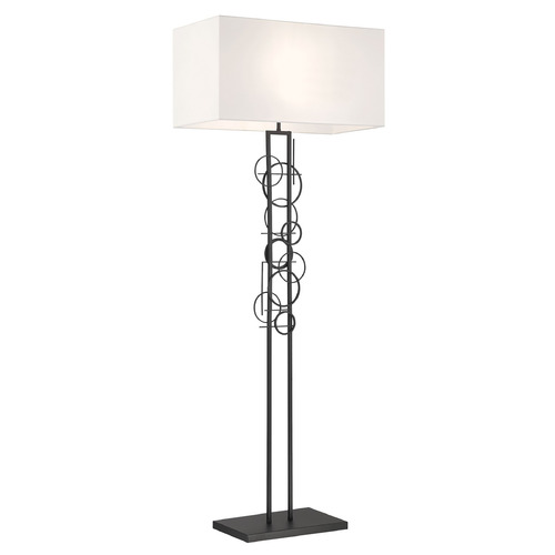 George Kovacs Tempo Sand Coal Floor Lamp with Rectangle Shade