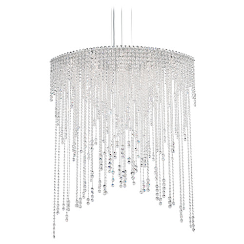Schonbek Worldwide Lighting Chantant Polished Stainless Steel Pendant Light