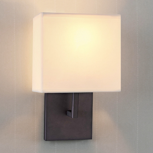 George Kovacs Lighting Bronze Single Square Switched Sconce P470-617