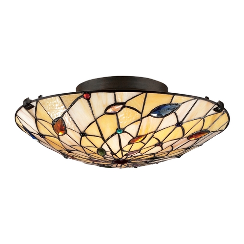 Quoizel Lighting Graham Flush Mount in Vintage Bronze by Quoizel Lighting TF1409SVB