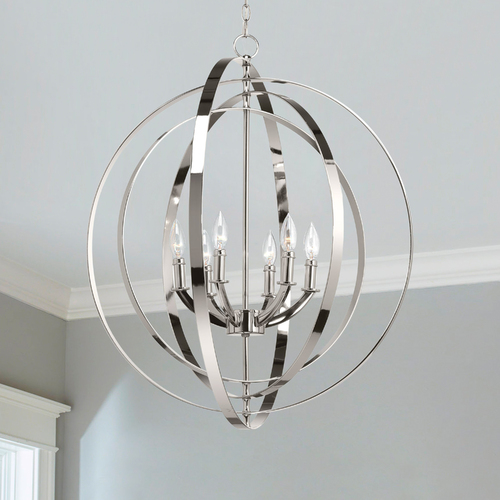 Progress Lighting Equinox Polished Nickel Pendant by Progress Lighting P3889-104