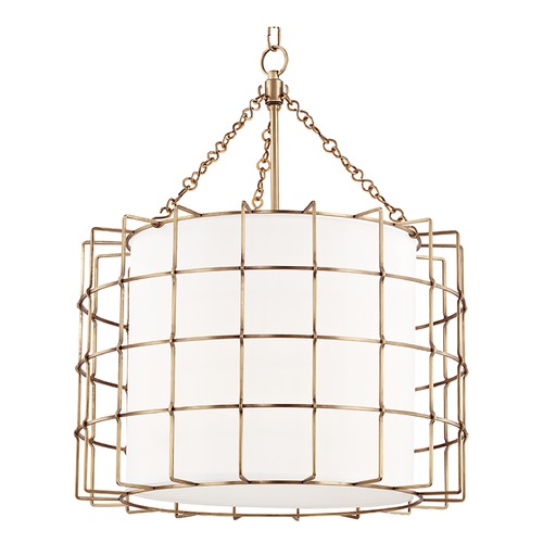 Hudson Valley Lighting Sovereign Aged Brass LED Pendant by Hudson Valley Lighting 1524-AGB