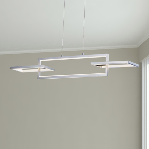 Link LED Linear Pendant in Satin Nickel by ET2 Lighting