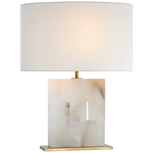 Visual Comfort Signature Collection Ian K. Fowler Ashlar Medium Table Lamp in Brass by Visual Comfort Signature S3925ALBHABL