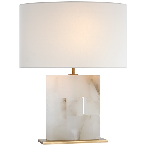Ian K. Fowler Ashlar Medium Table Lamp in Brass by Visual Comfort Signature