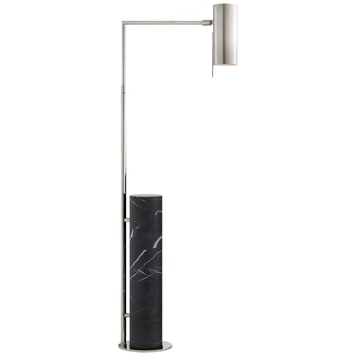 Kelly Wearstler Alma Floor Lamp in Nickel & Marble by Visual Comfort Signature