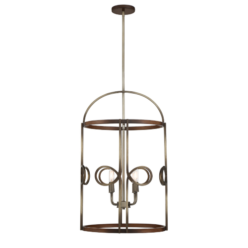 Minka Lavery Yorkville 4-Light Pendant in Darkwood & Silver Patina by Minka Lavery 2694-115