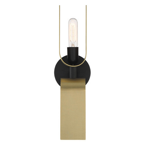 Designers Fountain U Turn Matte Black Vertical Bathroom Light