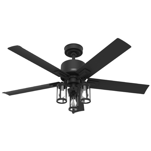 Hunter Fan Company Lawndale Matte Black LED Ceiling Fan with Light