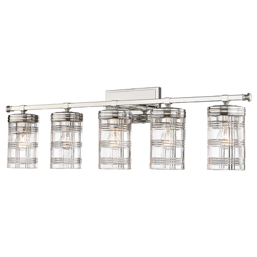 Z-Lite Archer Polished Nickel Bathroom Light by Z-Lite 344-5V-PN