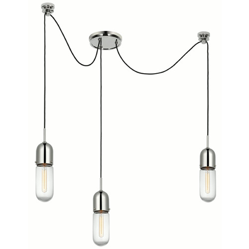 Thomas OBrien Junio Chandelier in Polished Nickel by VC Signature