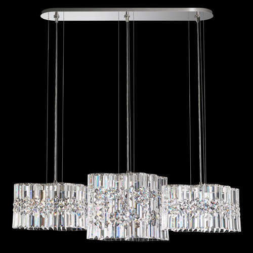 Schonbek Worldwide Lighting Selene Stainless Steel LED Multi-Light Pendant