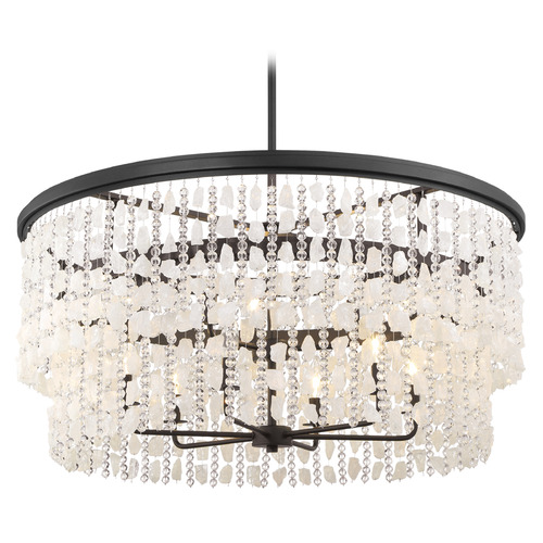 Shimmering Elegance 9-Light Chandelier in Sand Coal by Minka Lavery