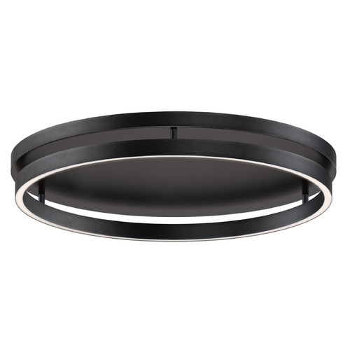 Et2 Groove 5cct Black LED Flushmount Light