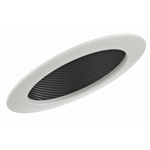 Recesso Lighting by Dolan Designs Black Baffle Slope Trim for 6-Inch Recessed Cans T663B-WH