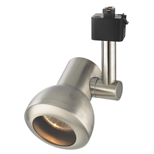 Satin Nickel GU10 Rounded Track Head for Juno Track System by Recesso