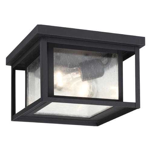 Generation Lighting Hunnington 10-Inch Flush Mount in Black by Generation Lighting 78027-12