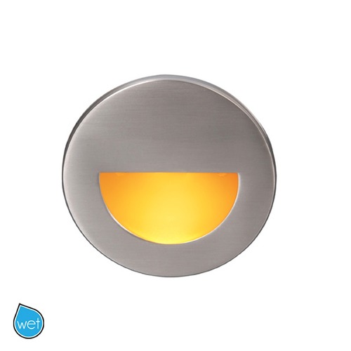 Brushed Nickel LED Recessed Step Light with Amber LED by WAC Lighting