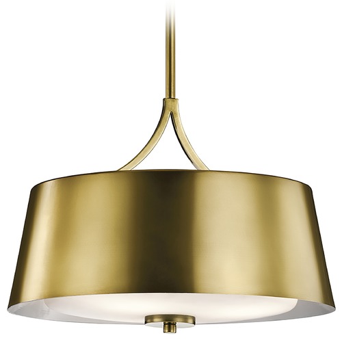 Maclain 16-Inch Pendant in Natural Brass by Kichler Lighting