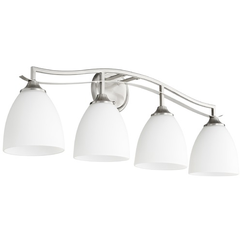 Jardin Satin Nickel Bathroom Light by Quorum Lighting