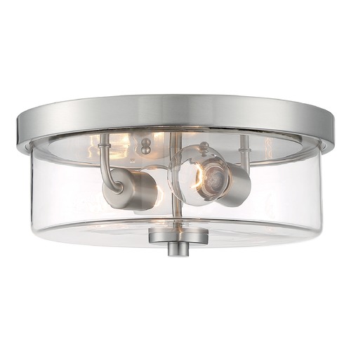 Sommerset Brushed Nickel Flush Mount by Satco Lighting