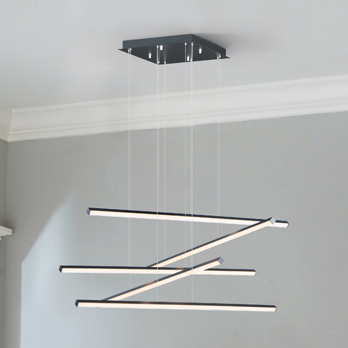 Hover 5-Light LED Pendant in Black by ET2 Lighting