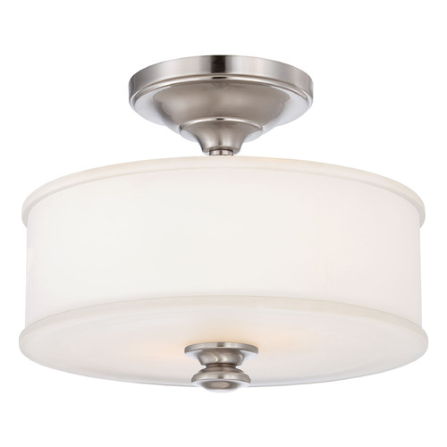 Minka Lavery Harbour Point Brushed Nickel Semi-Flushmount Light