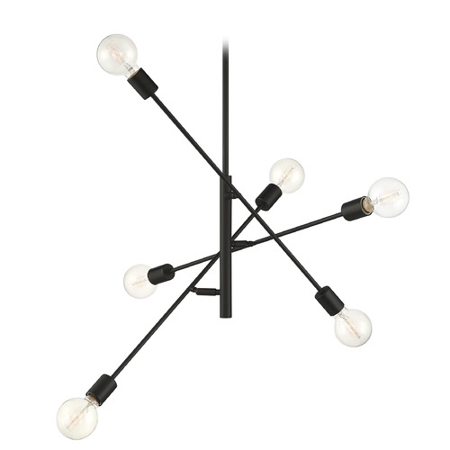 26-Inch Chandelier in Matte Black by Meridian