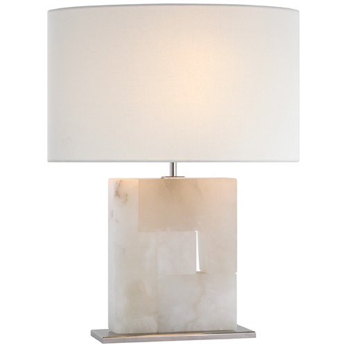 Ian K. Fowler Ashlar Medium Table Lamp in Nickel by Visual Comfort Signature