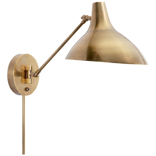 Visual Comfort Signature Collection Aerin Charlton Convertible Wall Light in Antique Brass by Visual Comfort Signature ARN2006HAB