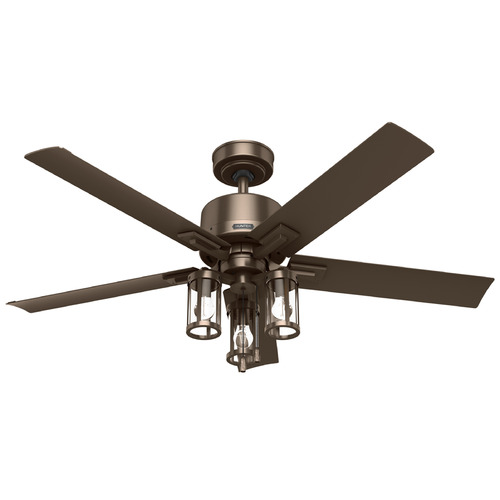 Hunter Fan Company Lawndale Satin Bronze LED Ceiling Fan with Light