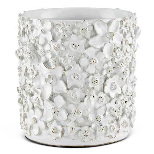 Currey and Company Lighting Currey and Company Jessamine White Vase 1200-0628