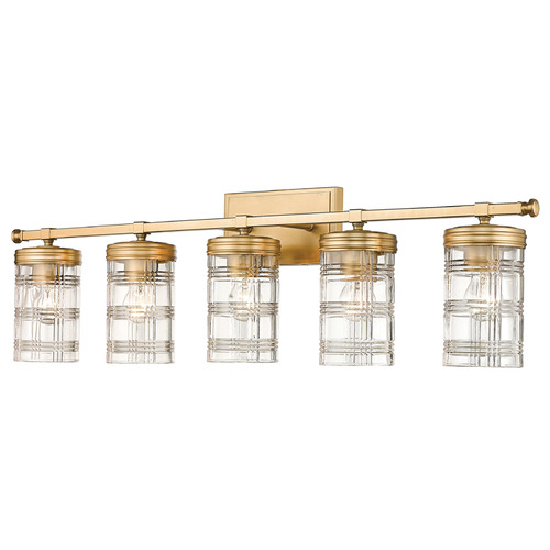 Z-Lite Archer Heirloom Gold Bathroom Light by Z-Lite 344-5V-HG